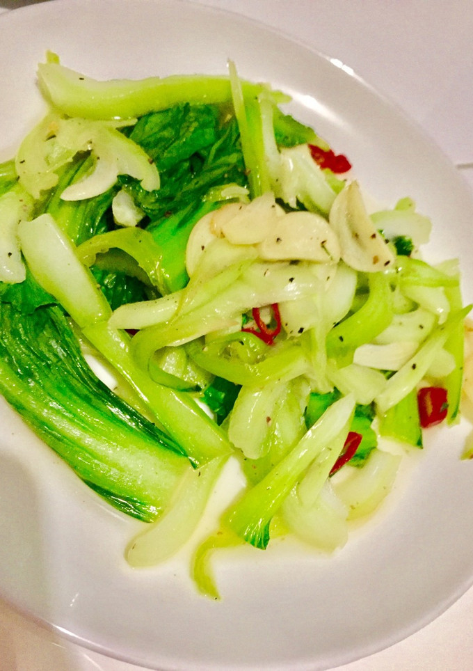 シャキシャキ☆青梗菜の塩にんにく炒め-レシピのメイン写真