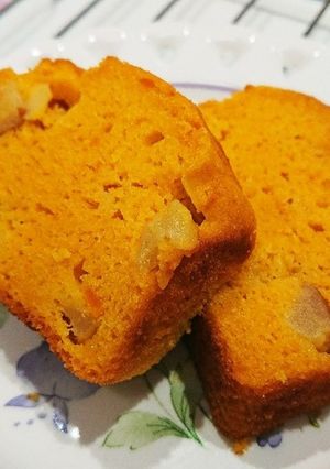 小麦、乳なし！かぼちゃとりんごのケーキ-レシピのメイン写真