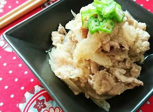 簡単節約☆豚こまと玉葱のこぶおろし煮。-レシピのメイン写真
