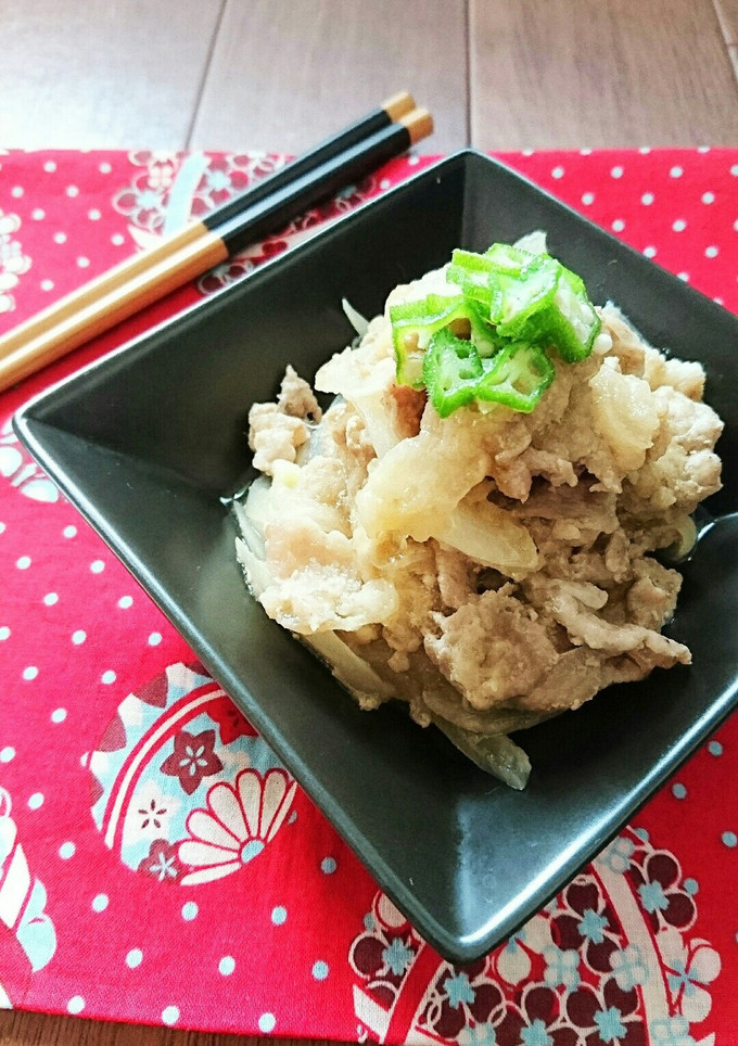 簡単節約☆豚こまと玉葱のこぶおろし煮。-レシピのメイン写真
