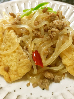 しらたきと揚げのうま辛炒め-レシピのメイン写真
