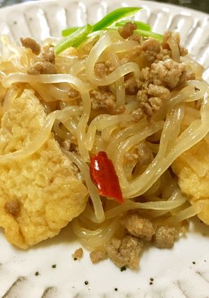 しらたきと揚げのうま辛炒め-レシピのメイン写真