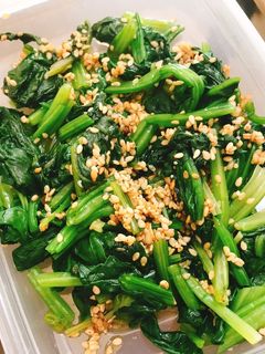 簡単!時短!ほうれん草の胡麻和えおひたし-レシピのメイン写真