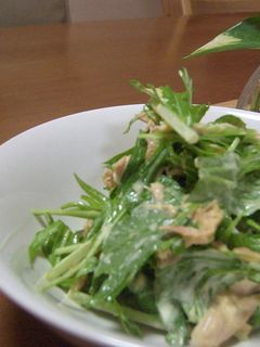 水菜とツナのカレーマヨネーズ和え♪-レシピのメイン写真