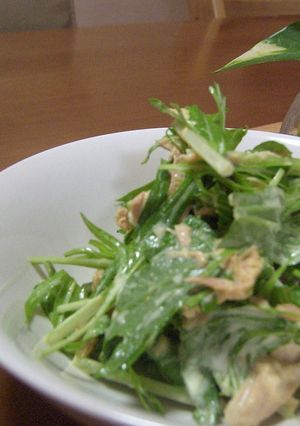 水菜とツナのカレーマヨネーズ和え♪-レシピのメイン写真
