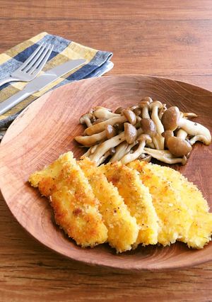 鶏むね肉ときのこの香草パン粉焼き-レシピのメイン写真