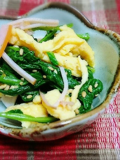 ほうれん草とハムと炒り玉子のナムル-レシピのメイン写真