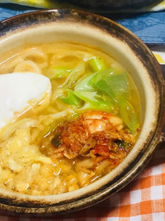 ごま油香る絶品キムチ鍋焼きうどん♬-レシピのメイン写真