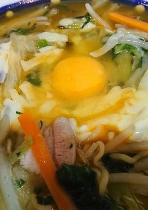 辛ラーメンであんかけ月見ちゃんぽん-レシピのメイン写真