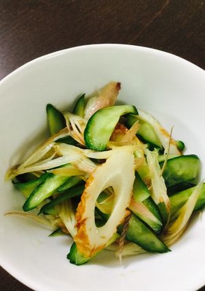 麺つゆで胡瓜と竹輪の酢の物-レシピのメイン写真