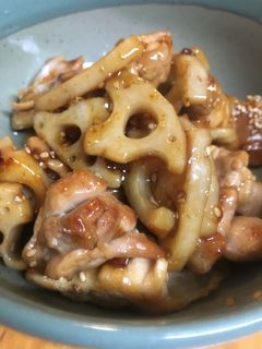 鶏モモ肉とレンコンの甘酢炒め-レシピのメイン写真