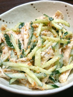ちょいと小鉢に。鶏と胡瓜の棒々鶏風和え-レシピのメイン写真