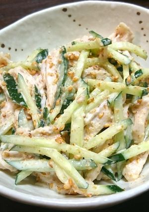 ちょいと小鉢に。鶏と胡瓜の棒々鶏風和え-レシピのメイン写真