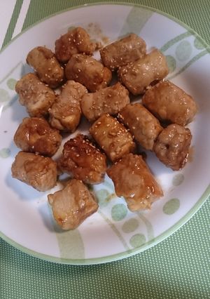 ☆肉巻き厚揚げの甘酢焼き☆-レシピのメイン写真