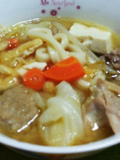 豚汁風ヘルシーうどん鍋超簡単。-レシピのメイン写真