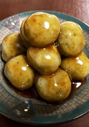 豆腐入りでヘルシー！よもぎのみたらし団子-レシピのメイン写真