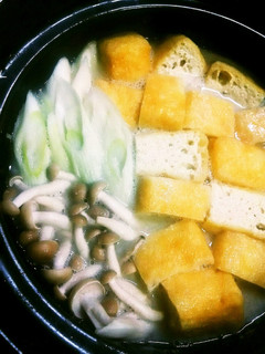 鶏白湯スープDE栃尾の油揚げの水炊き♪-レシピのメイン写真