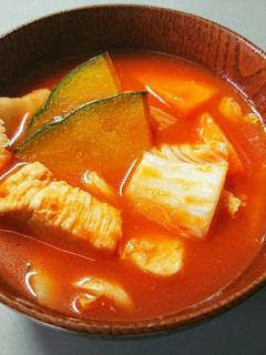 鶏肉と白菜・かぼちゃ・にんじんのトマト煮-レシピのメイン写真