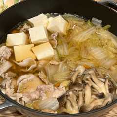 きのこと豚肉のシンプル鍋-レシピのメイン写真