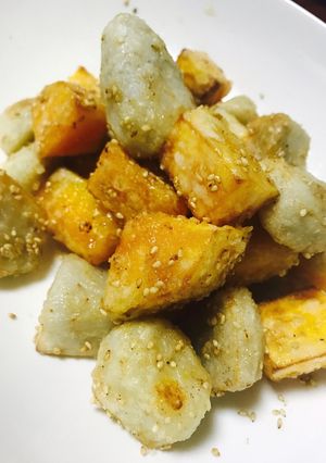 里芋 かぼちゃ 唐揚げ 白だし 簡単QC-レシピのメイン写真