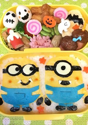 キャラ弁 ミニオンズ＆ハロウィン-レシピのメイン写真