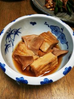 厚揚げとハムの煮もの♪-レシピのメイン写真