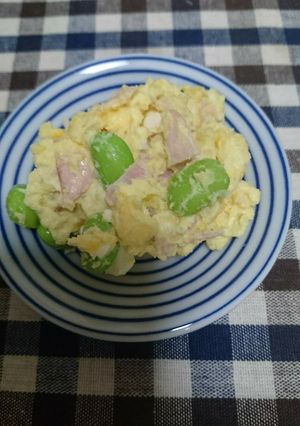 ハムたっぷり枝豆ポテサラ！-レシピのメイン写真