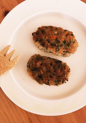 一歳〜手づかみ☆野菜入り豆腐ハンバーグ☆-レシピのメイン写真