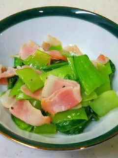 チンゲン菜とベーコンの中華炒め-レシピのメイン写真