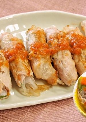 マロニーと野菜の豚肉ロール-レシピのメイン写真