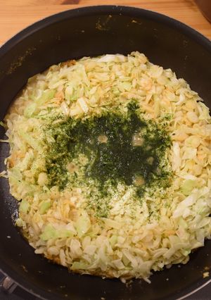 タラコのパテでもんじゃ焼き-レシピのメイン写真