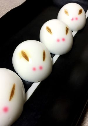 ゆで卵でうさぎ-レシピのメイン写真