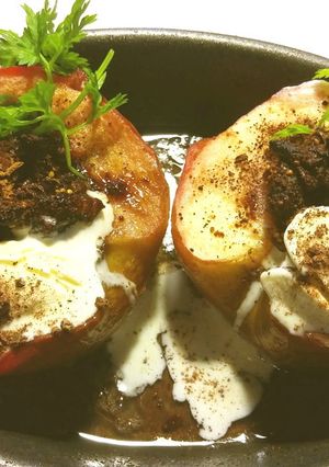 グリルフルーツ　いちじく入り焼きりんご　-レシピのメイン写真