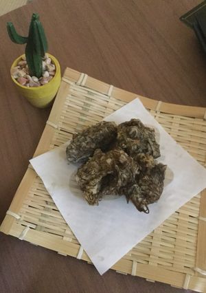 英語版Tempura of mozuku-レシピのメイン写真