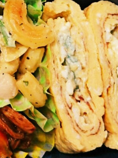 (ブルー)チーズオムレツ/卵焼き-レシピのメイン写真