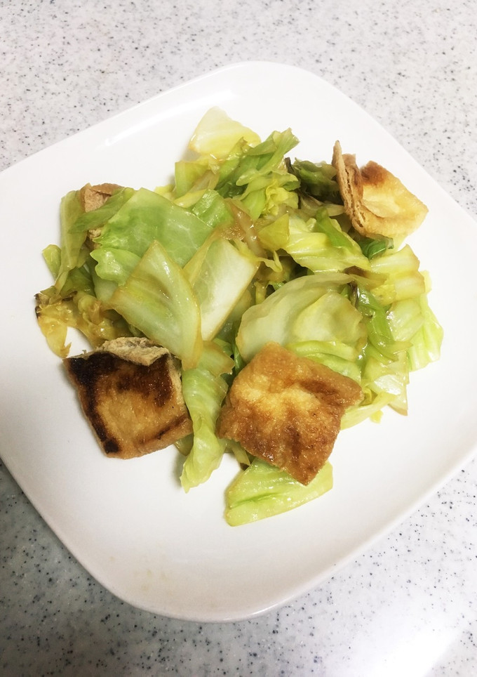 おあげさんとキャベツの醤油蒸し-レシピのメイン写真