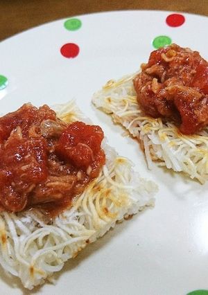 ♪パリパリ素麺のトマトソース和え♪-レシピのメイン写真