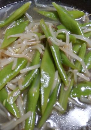 ささぎともやしの煮炒め～鶏ガラの素で～-レシピのメイン写真