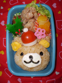 クマちゃんのクリスマス弁当(キャラ弁)-レシピのメイン写真