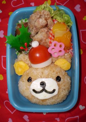 クマちゃんのクリスマス弁当（キャラ弁）-レシピのメイン写真