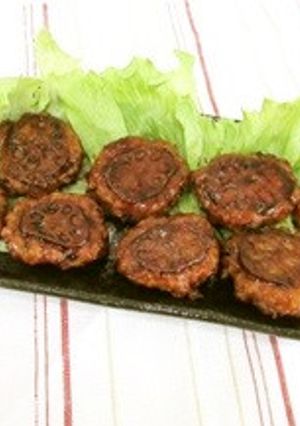乾燥れんこんの照り焼きつくね-レシピのメイン写真