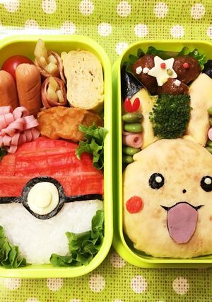 キャラ弁 ピカチュー モンスターボール-レシピのメイン写真