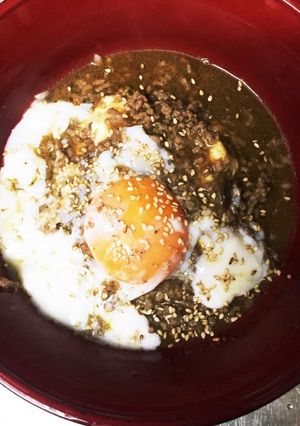 ひき肉の簡単カレーwith egg♥-レシピのメイン写真