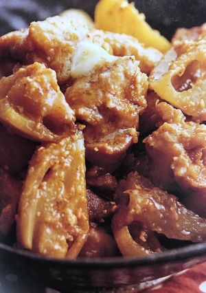 鶏肉とれんこんのバターごまみそ煮-レシピのメイン写真