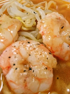 辛ラーメン海老もやしトッピング-レシピのメイン写真