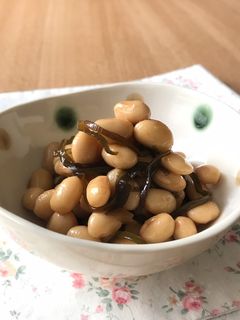 簡単!大豆の水煮と塩こんぶで昆布豆-レシピのメイン写真