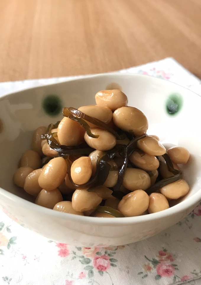 簡単！大豆の水煮と塩こんぶで昆布豆-レシピのメイン写真