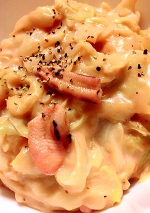 塩辛とクリームチーズのキャベツ炒め-レシピのメイン写真