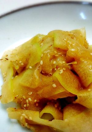 味付け簡単【冬瓜のヒラヒラ金平】-レシピのメイン写真