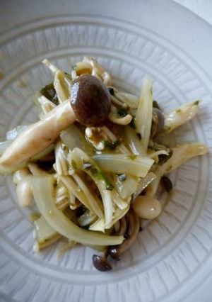 きのこの重ね煮ジェノベーゼ和え-レシピのメイン写真